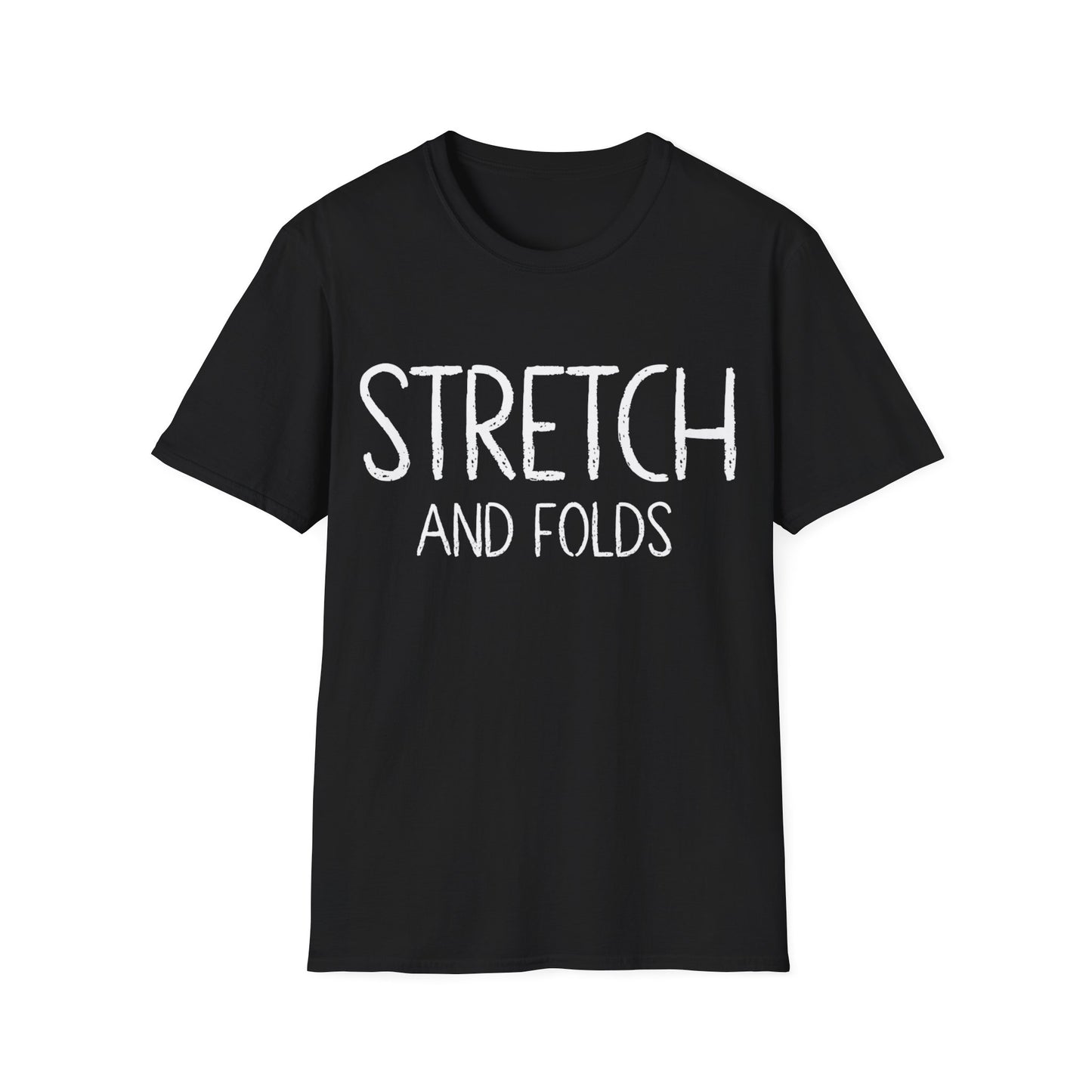 Stretch and Folds T-shirt Text