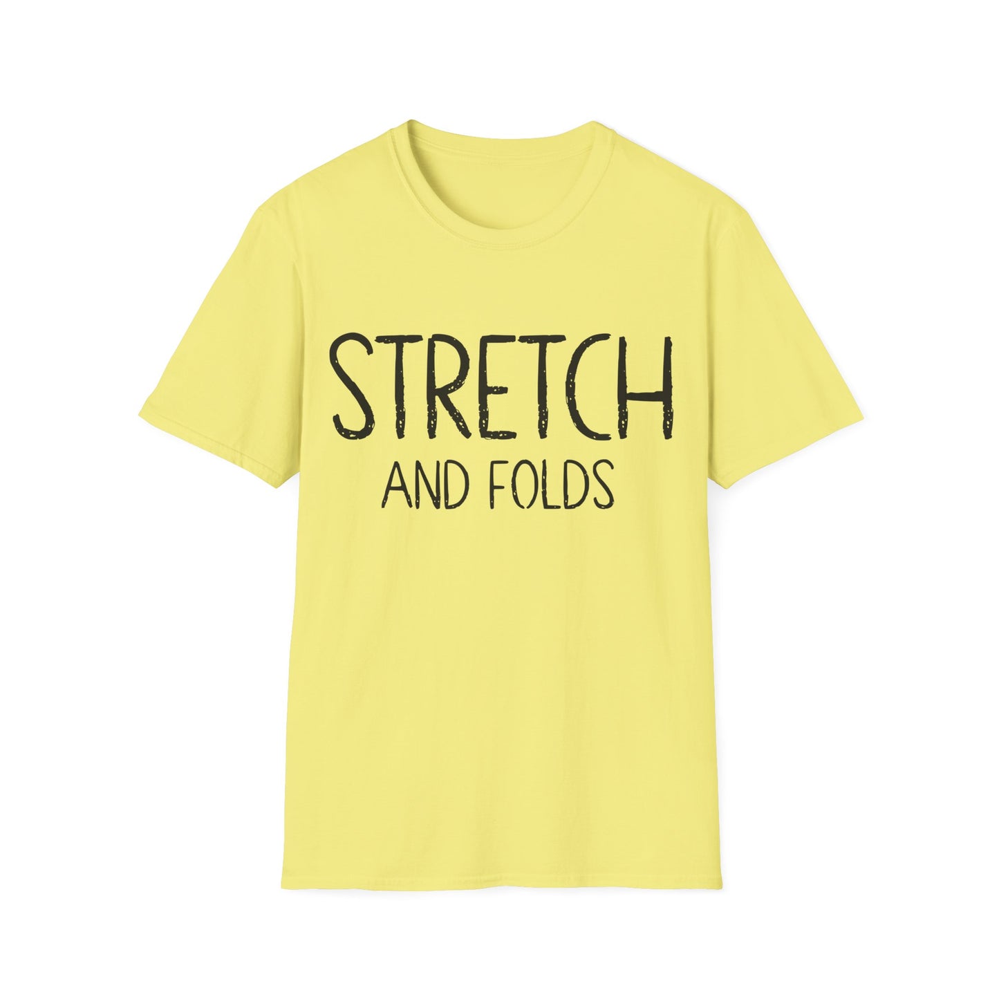 Stretch and Folds T-shirt Text