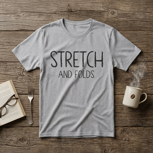 Stretch and Folds T-shirt Text