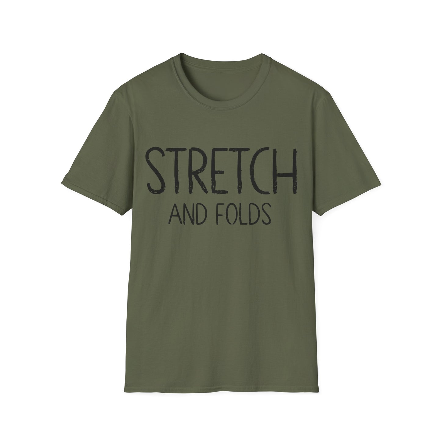 Stretch and Folds T-shirt Text