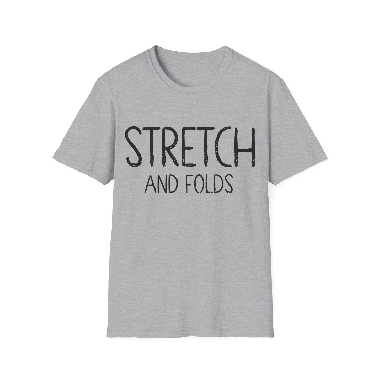 Stretch and Folds T-shirt Text