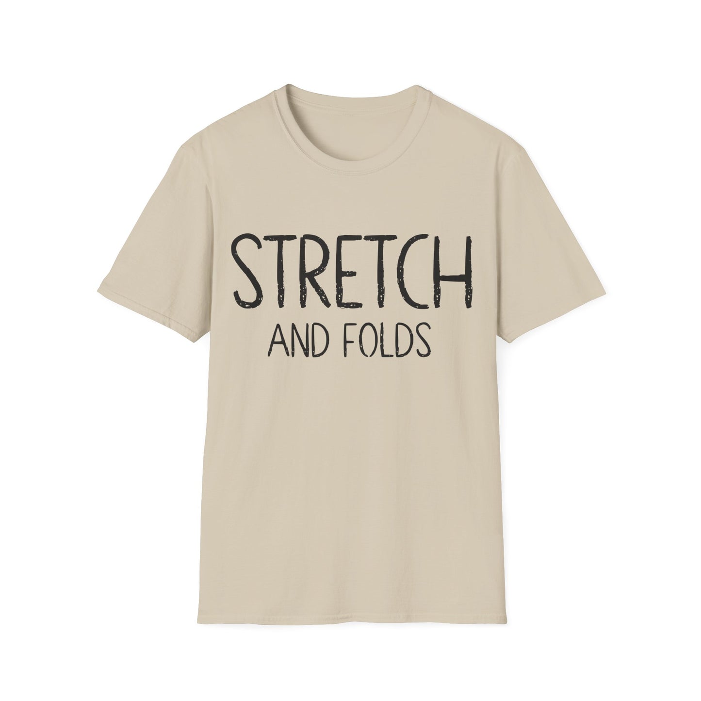 Stretch and Folds T-shirt Text